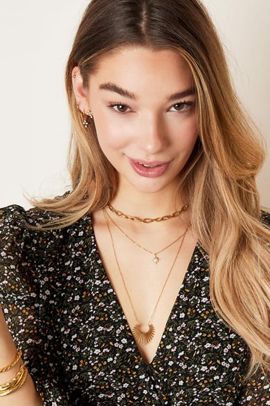 Collar Starry Night Plata Acero inoxidable h5 Imagen3